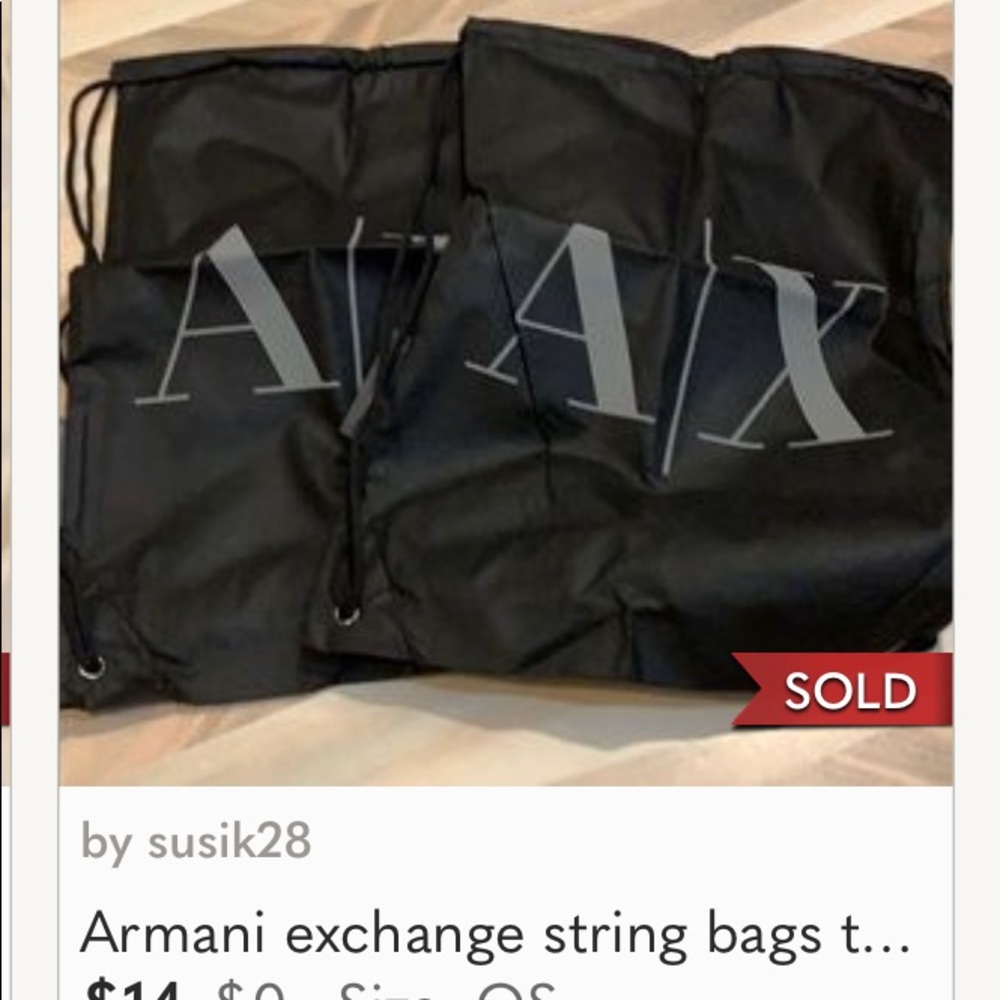 Armani exchange string bags to keep clothes - Picture 3 of 3